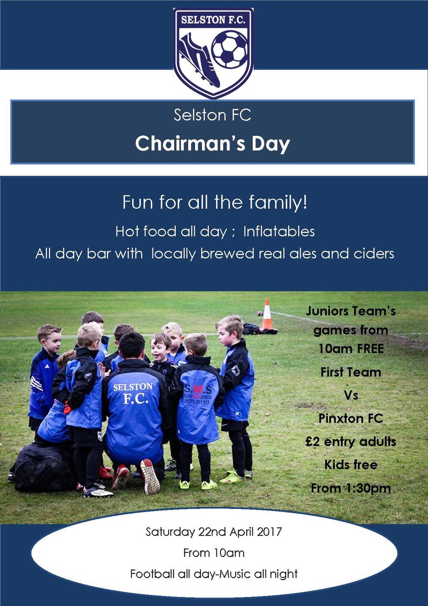 SelstonFC's tweet photo. Chairmans Day 2017! โฝ๏ธ๐บ๐พ๐Spread the word.. #GoingFor500 #SFC https://t.co/7piHdDhun1