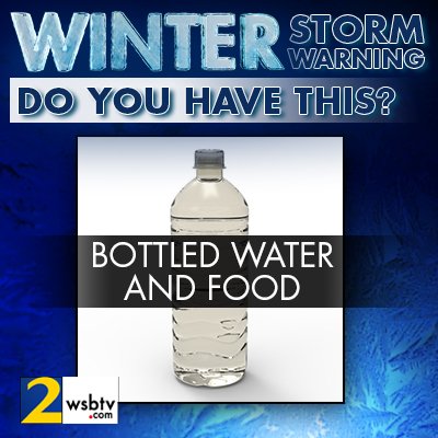 wsbtv's tweet photo. As this Winter Storm moves into metro #Atlanta - please be prepared! #StormWatchOn2 https://t.co/OEmlBonKAU