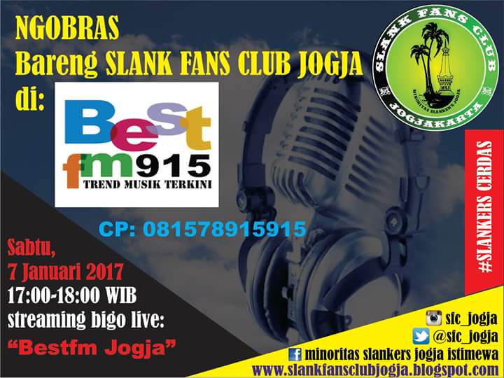 Sore ini, StayTune di Best FM 91.5..bisa juga lewat bigo live:bestfm jogja jam 5 sore
