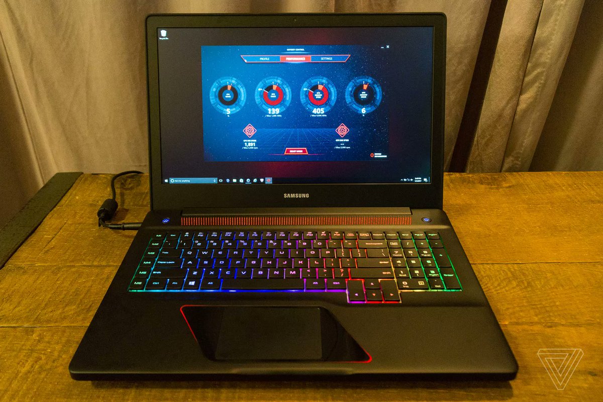 dbrand's tweet image. This Samsung gaming laptop looks like the underachieving offspring of a Thinkpad and Razer. 

Who the hell approved this thing?