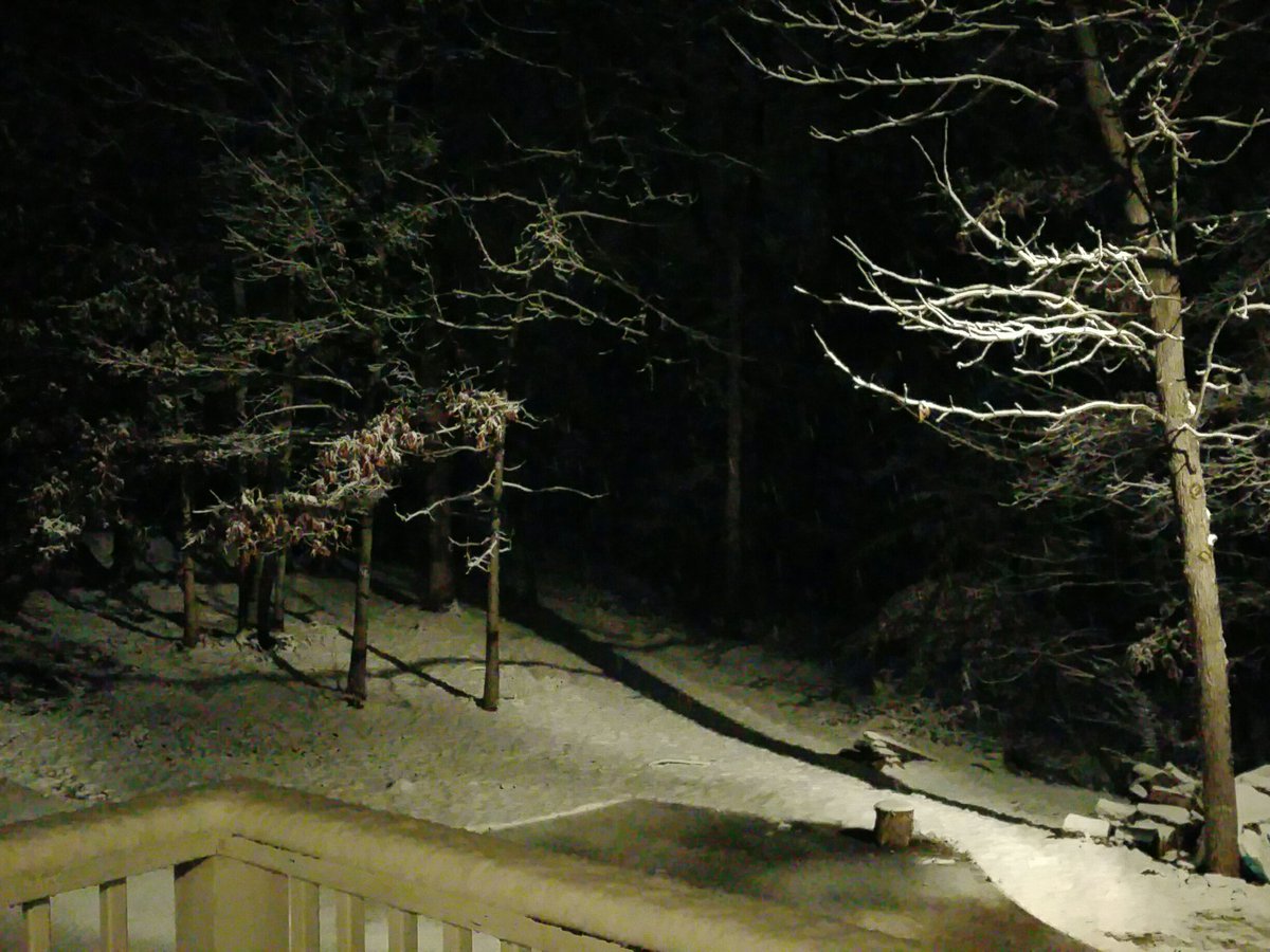 Looking off the front porch in Demorest, GA.  #fox5snow