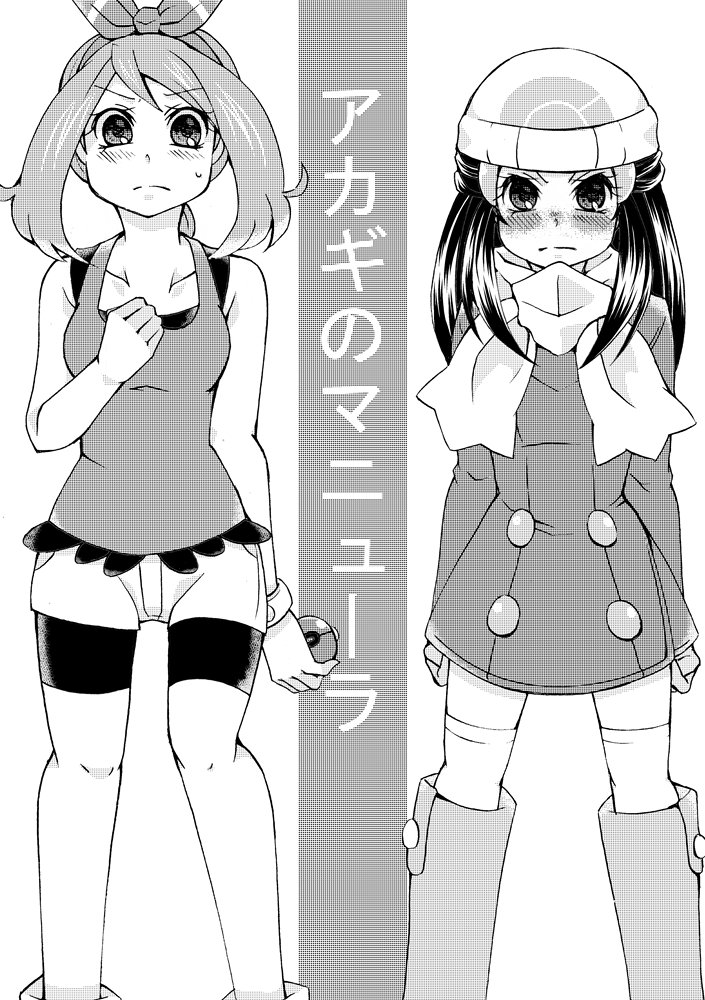 尻叩きチャレ無配本表紙(予定)
アカギのマニューラ(占拠ネタ)を手にしたハルカとヒカリの話。 