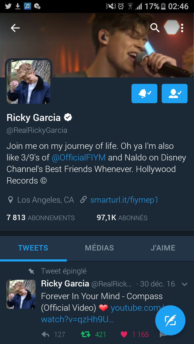 rickygarciafr's tweet image. if one day @RealRickyGarcia follow me , i cry, i fainted 😭😨😍💕