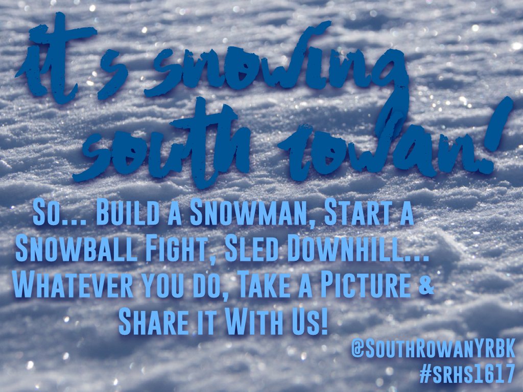 Hey Raiders! Is it snowing in your backyard? We challenge you to show us your SNOW pics and share the fun! #srhs1617 #isitSNOWINGyet
