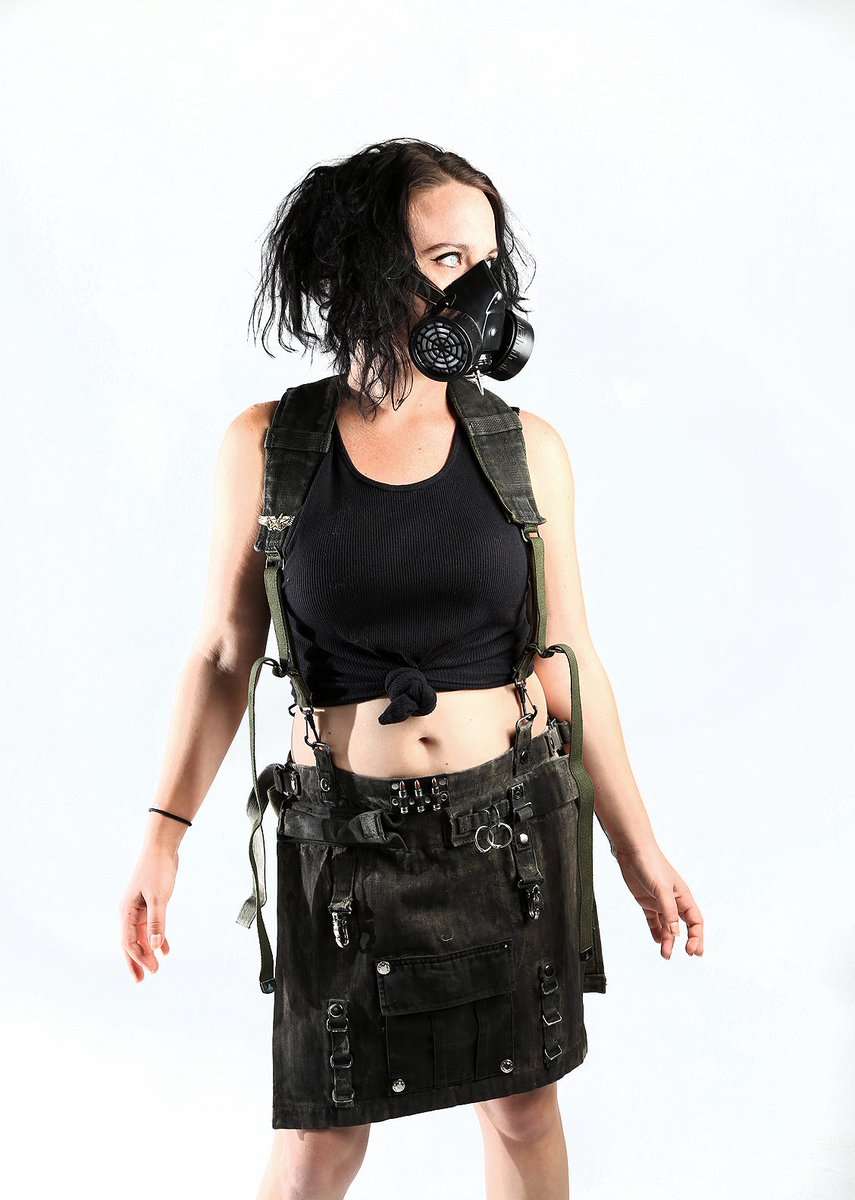 OdditiesRandom's tweet image. Military surplus post-apocalyptic flap skirt with suspenders.