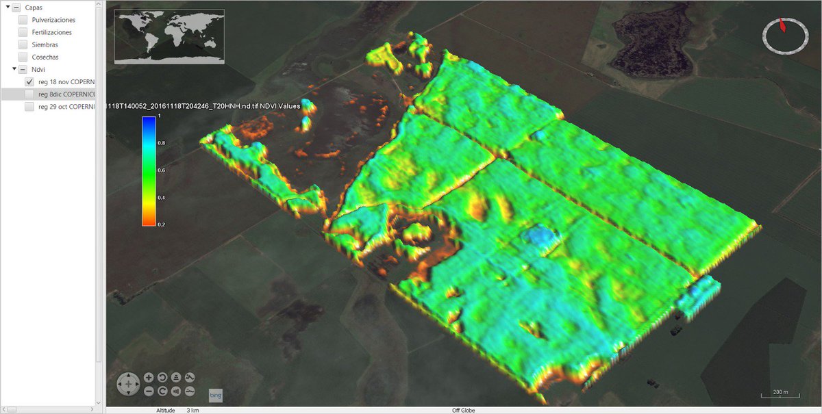 Probando la nueva visualización de mapas de ndvi de agrotoolbox desktop