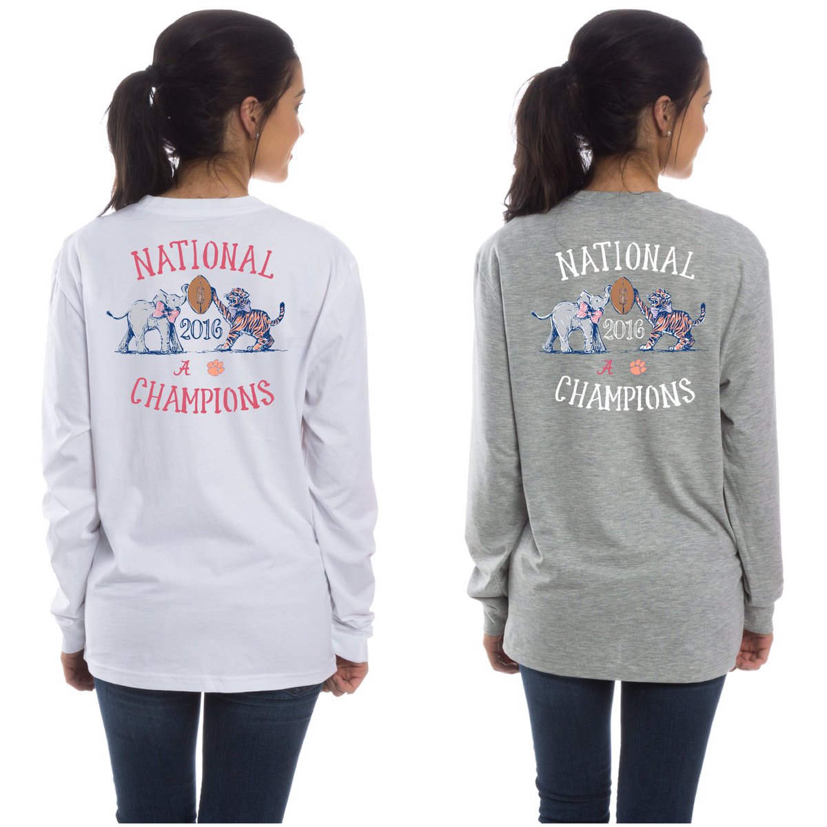ShopLaurenJames's tweet image. Our 2016 National Championship tee is available now for pre-order! Retweet for Bama and like for Clemson! #Clemson #Alabama