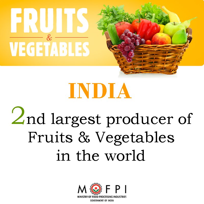 Harsimrat Kaur Badal on Twitter: &quot;India, the world&#39;s 2nd largest producer  of fruits &amp; vegetables,offers various investment opportunities in  processing of fruits &amp; vegetables. https://t.co/4lt9oZsXac&quot; / Twitter