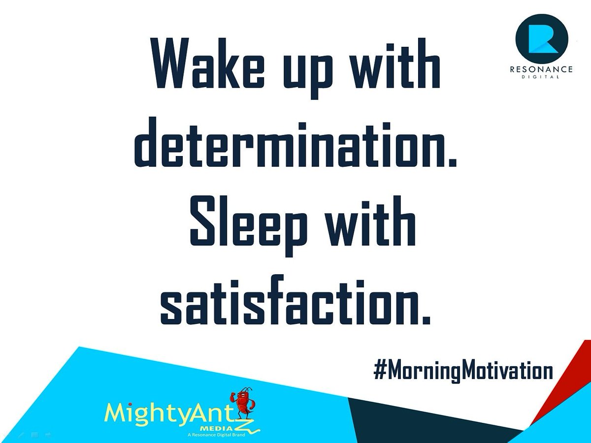 MightyAntzTweet's tweet photo. Good morning people! Your inspiration dose for today. Now get up and get going! #Saturday #MorningMotivation #ResonanceDigital #inspiration https://t.co/fAJLelV2cQ