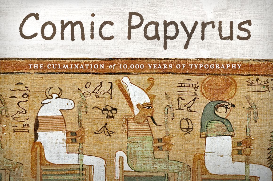 Comic Papyrus A Complete Font Designed As A Mashup Of Papyrus And 
