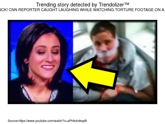 crowdolizer's tweet image. SICK! #CNNREPORTER CAUGHT LAUGHING WHILE WATCHING TORTURE FOOTAGE ON AIR! #Editor... crowdfunding.trendolizer.com/2017/01/sick-c…