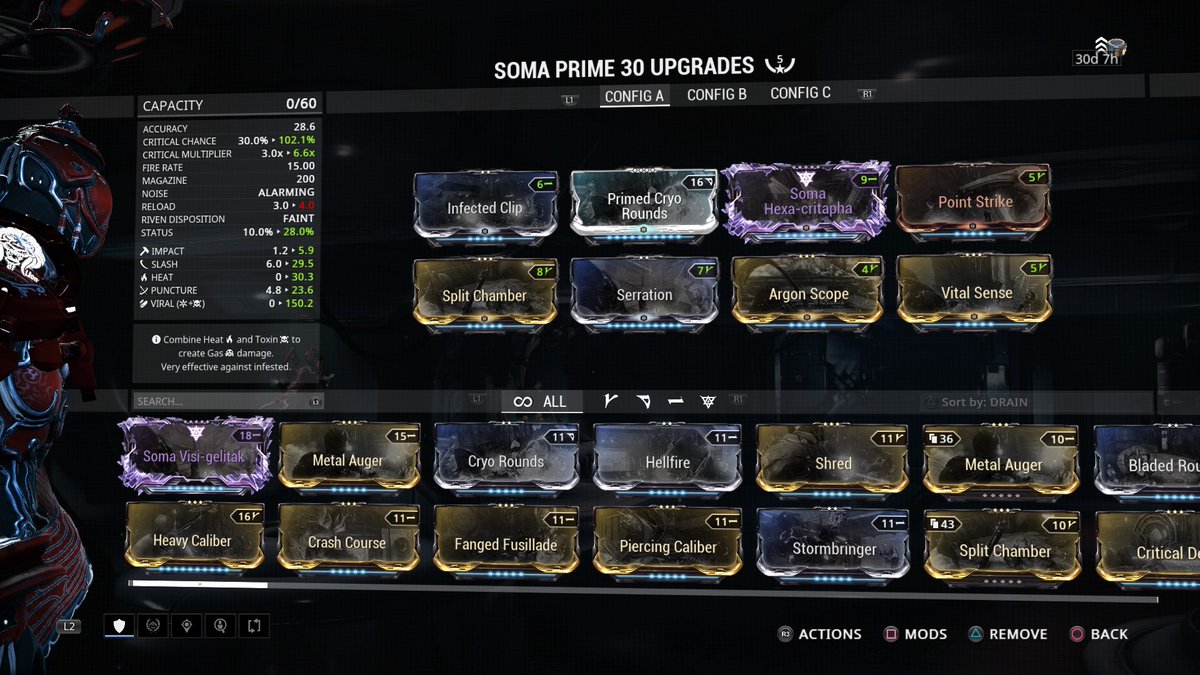 Pascal Soma Prime Build Warframe Soma Prime Ps4share