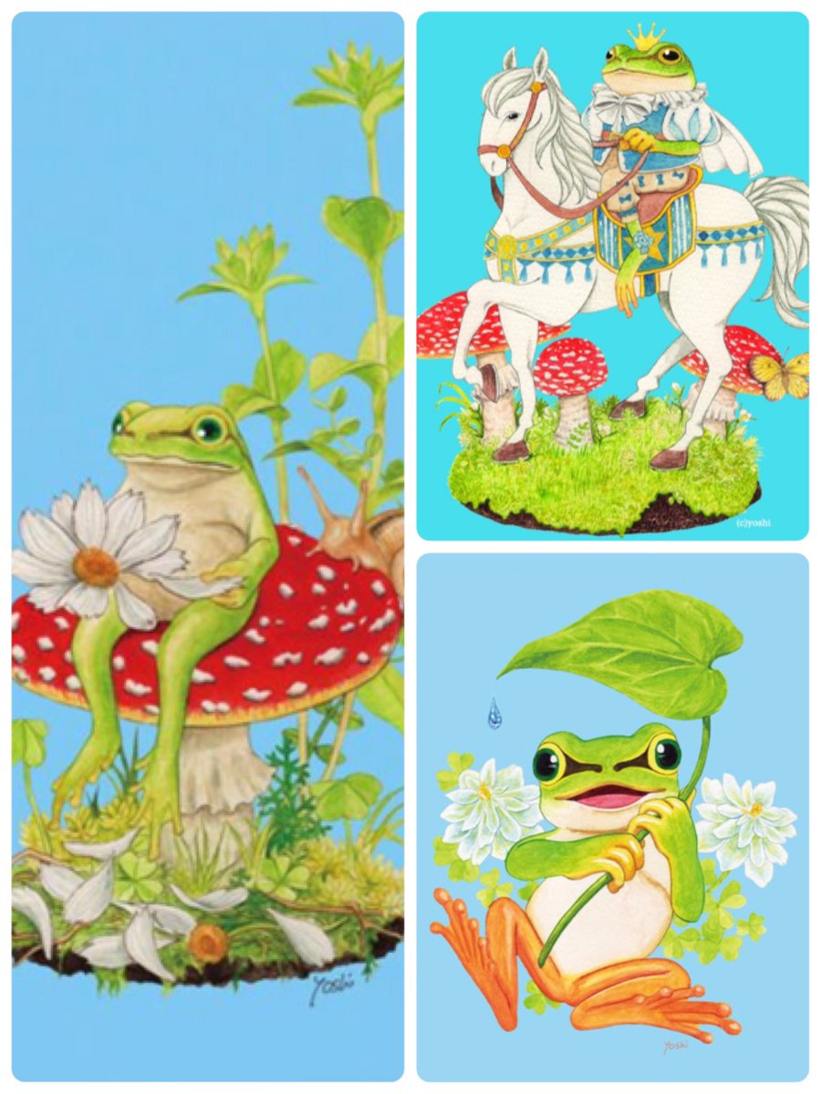Yoshi 水彩で カエルと植物を描いています 身近な自然が好き カエル イラスト 創作 T Co Ukgn56z8mm Twitter