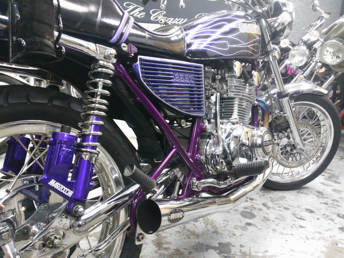 GS400 ウィング菅　Wing ハスギリ　爆吸　GSX ザリ　ゴキ gs.gsxウイング管（納得できる割引 バイクプロデュースウイング
