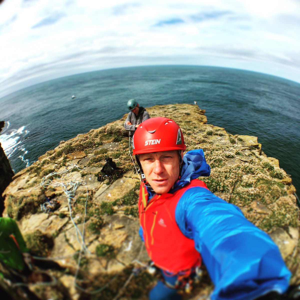 A shot from the top of the sea stack on last week's Britain's Ancient Capita (on iplayer) -spoiler: we made it up. Ep2 on Monday BBC2 2100