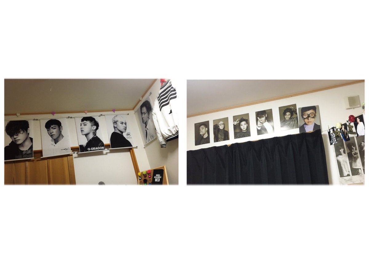 こんな部屋でも引かないよｯ
              ていう人RTください💭💗

 RTくれた人抽選で1名だけbigbangのクッションpresent🎅🎁します🙌💕