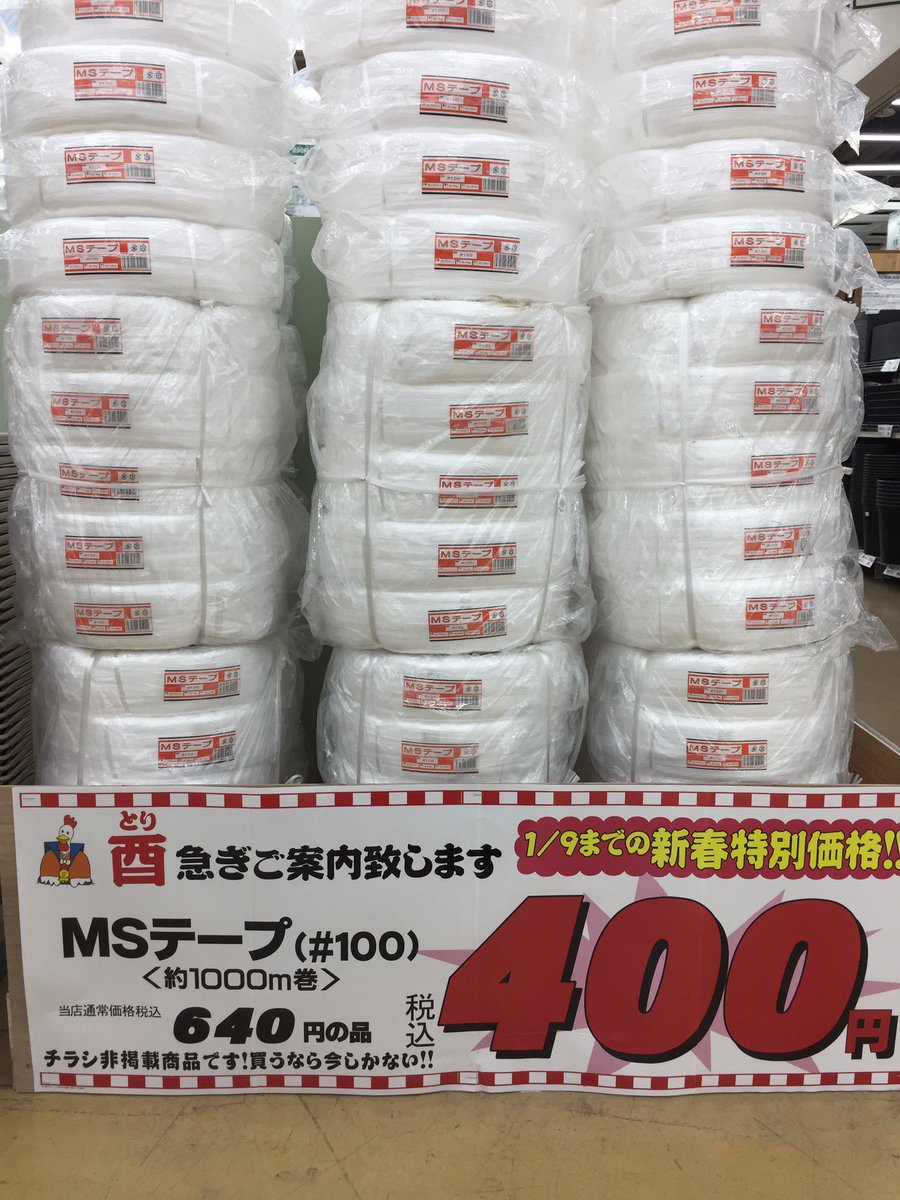 津島良太 En Twitter もうさ 使わなくてもいいからさ 買ってくんないかな どーせみんな明日も明後日も暇でしょ どーせ 行くとこなくて内原かファッションクルーズ行くんでしょ だったらジョイフル本田の農業資材の売り場来て買お ほら Msテープとかただの平たい紐