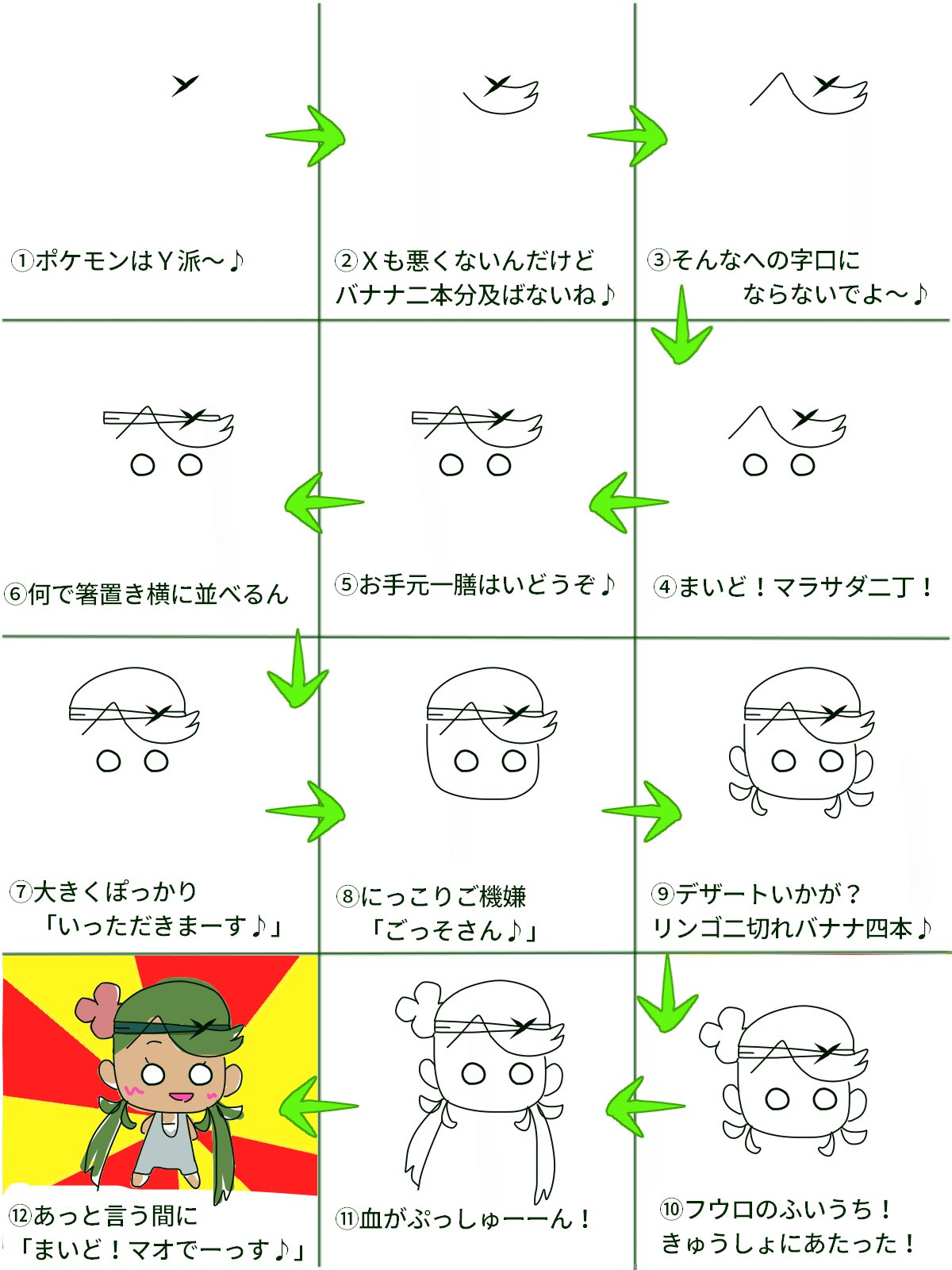 うるかめ まいどどうも ポケモンサンムーンのキャプテン マオちゃんの絵描き歌を作ったよ みんなも描いてみたらいいと思う T Co Vbn6uep6wt Twitter