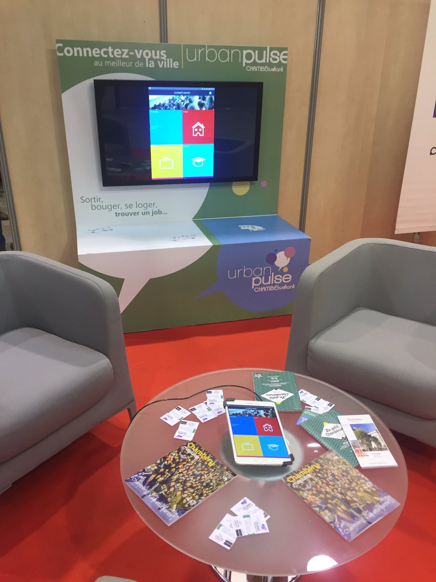 C'est parti pour le lancement de #chambétudiants sur <a href="/UrbanPulse/">Urban Pulse</a> par <a href="/VilledeChambery/">Ville de Chambéry</a> <a href="/letudiantsalon/">L'Etudiant Salons</a> #smartcitizens