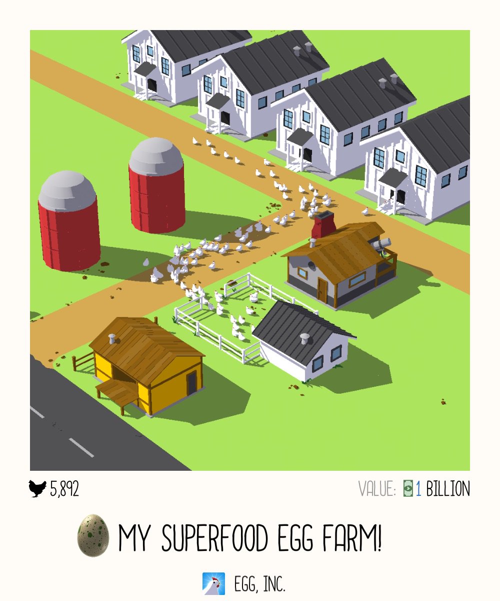 kynamarioc's tweet photo. Check out my farm in Egg, Inc.! https://t.co/29AX9blV2X https://t.co/gFjLj8BFkg