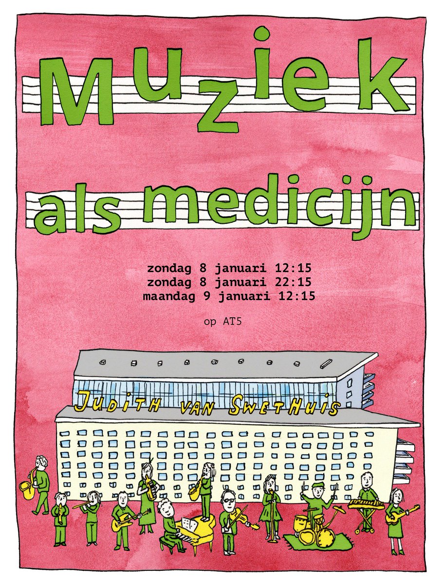 De documentaire 'Muziek als Medicijn' is 8/1 &amp; 9/1 te zien op <a href="/AT5/">AT5</a>.  #destigmatisering #psychiatrie #inclusie #geestelijkegezondheid #muziek