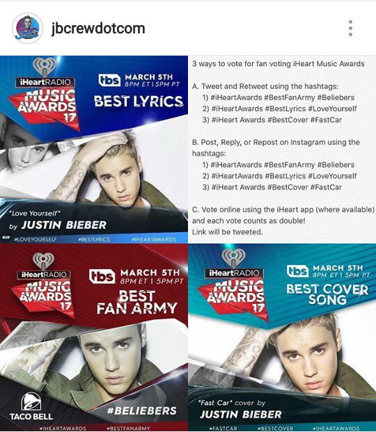 syaf_qd's tweet photo. Beliebers vote Justin now 🙏
#iHeartAwards #BestFanArmy #Beliebers
#iHeartAwards #BestLyrics #LoveYourself
#iHeartAwards #BestCover #FastCar https://t.co/dQNywTMHhM