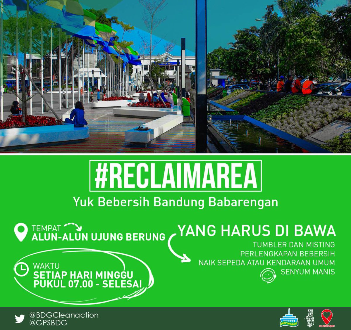 Dear teman2 di <a href="/Ujungberung_Kec/">Kec.Ujungberung</a> yuk besok kita ketemuan silaturahmi dan bebersih bareng di #Alun2Uber. Jgn lupa bawa tumbler &amp; senyumnya ya