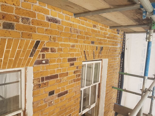 Using a high quality brick toning product we were able to restore the façade of this listed Georgian building - owner and surveyor v. happy!