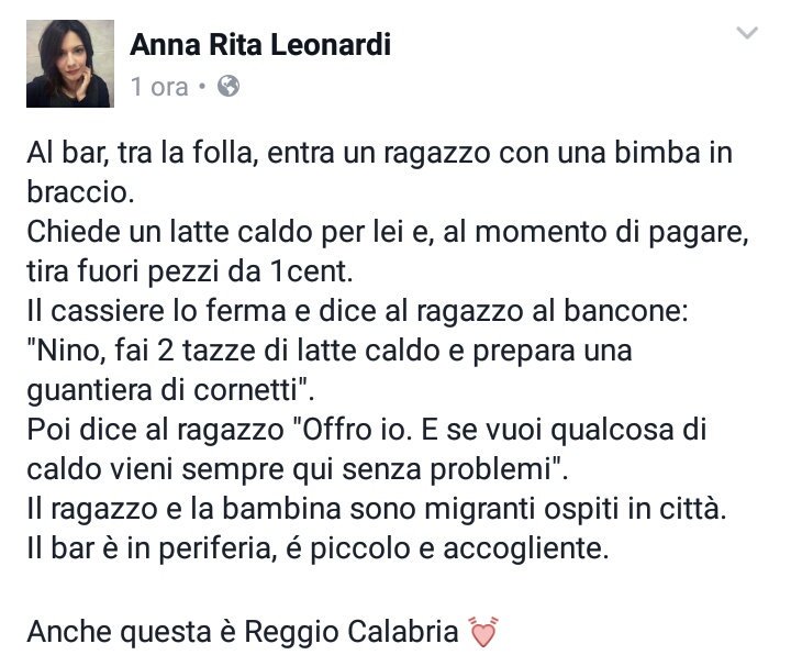 Cose belle dal Sud.
#7gennaio #tricolore #solidarieta #restiamoumani