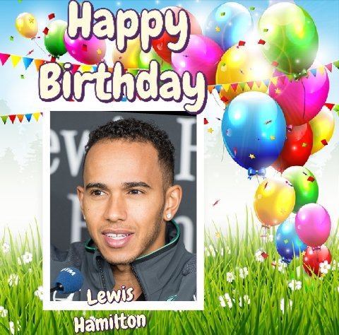 Happy Birthday Lewis Hamilton, Wayne Routledge, Zoe Salmon, Kierston Wareing, Mark Lamarr,Nick Clegg & Clint Mansell 