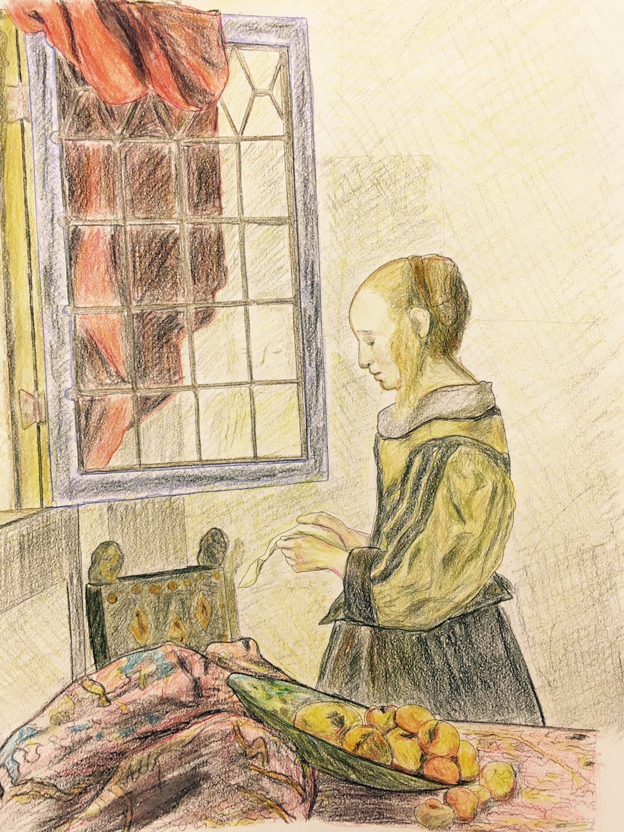 窓辺で手紙を読む女 #フェルメール #ヨハネスフェルメール