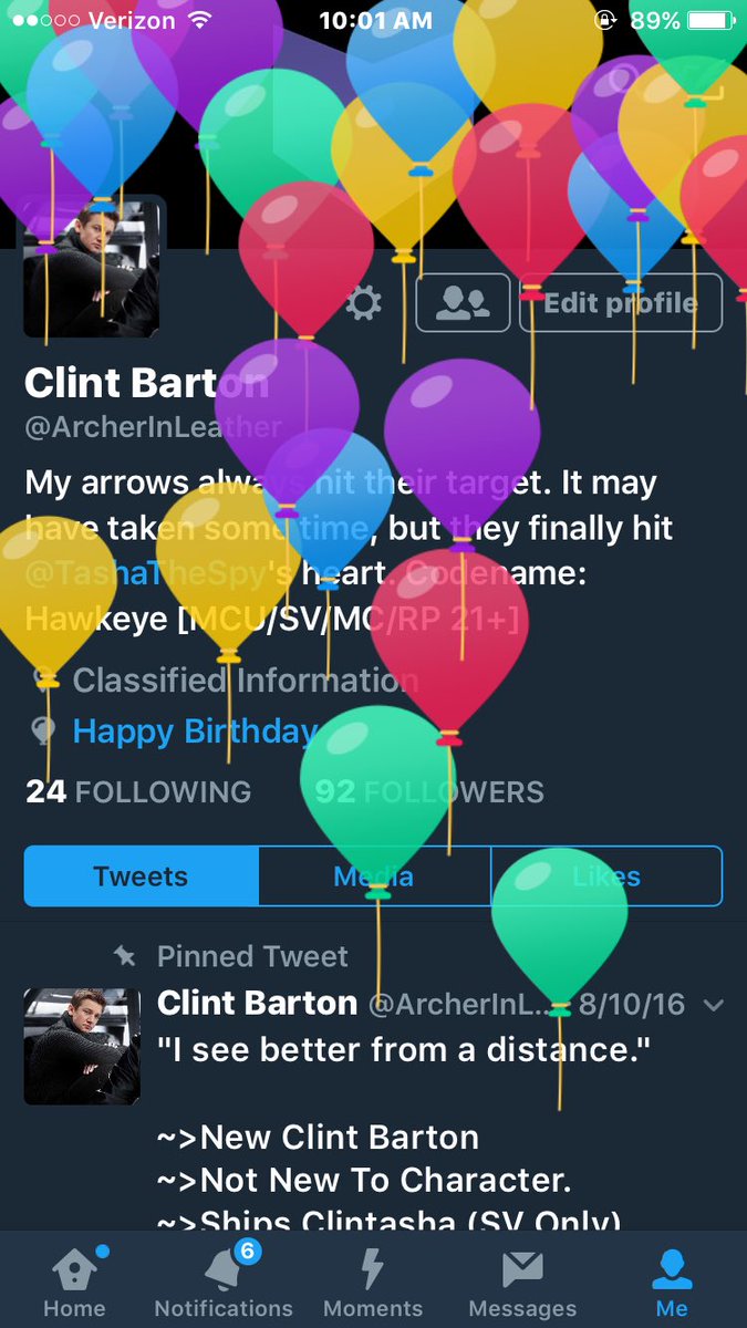 "Happy birthday to me!'