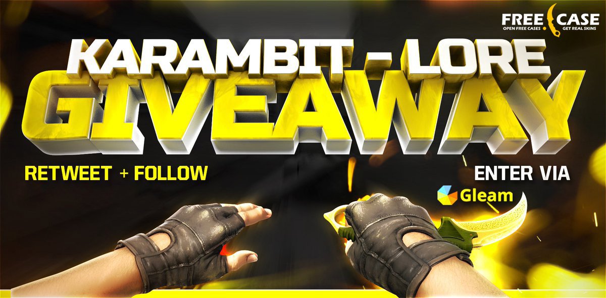 CaseOpenerCSGO's tweet photo. Karambit | Lore - StatTrak™ giveaway!

RETWEET + LIKE and visit GLEAM.iO to enter this crazy giveaway!

https://t.co/KaErsLgbui https://t.co/siHpfIGnqH
