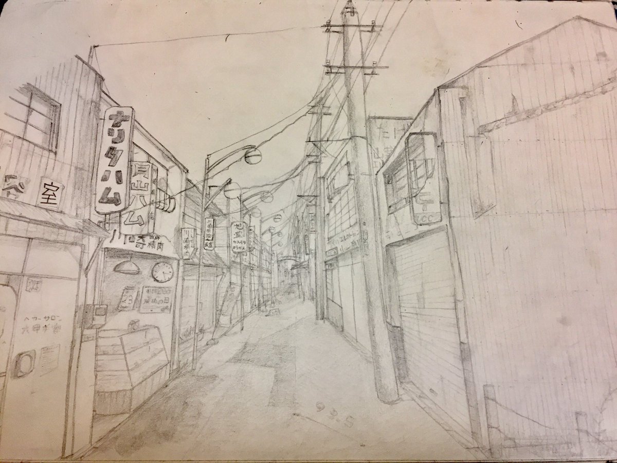西川屋チェン 架空地図 想像地図 空想地図 小6のときの自由帳発見 遠近法 とか立体感とかぶっ飛んでるけど 街の小物まで描いてあって小学生にしては悪くない方かなぁ 想像の街並みだから 学校で描いてて どこの街 って訊かれると戸惑ってた