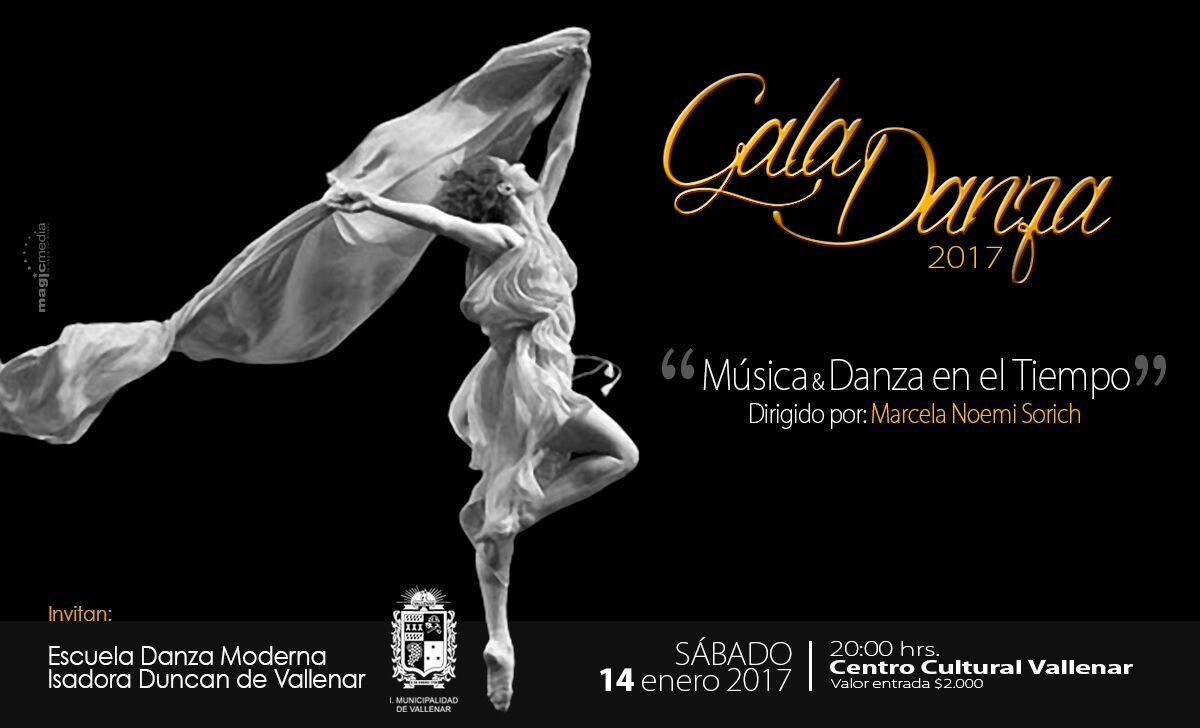 Escuela de Danza Moderna de Vallenar realizará Gala el próximo 14 a las 20 hrs en Centro Cultural!