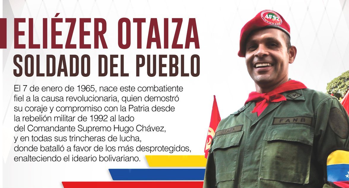 Recordamos al Gigante Eliézer Otaiza, soldado patriota que con su amor infinito estuvo siempre al lado de nuestro pueblo!#2017OfensivaPatria