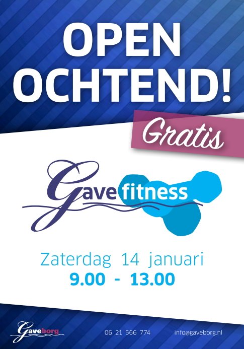 Oostwoldwk's tweet photo. Komt allen naar de OPEN ochtend op zaterdag 14 januari 2017 van de GaveFitness @Gaveborg te @Oostwoldwk https://t.co/yLX6KVDZvy