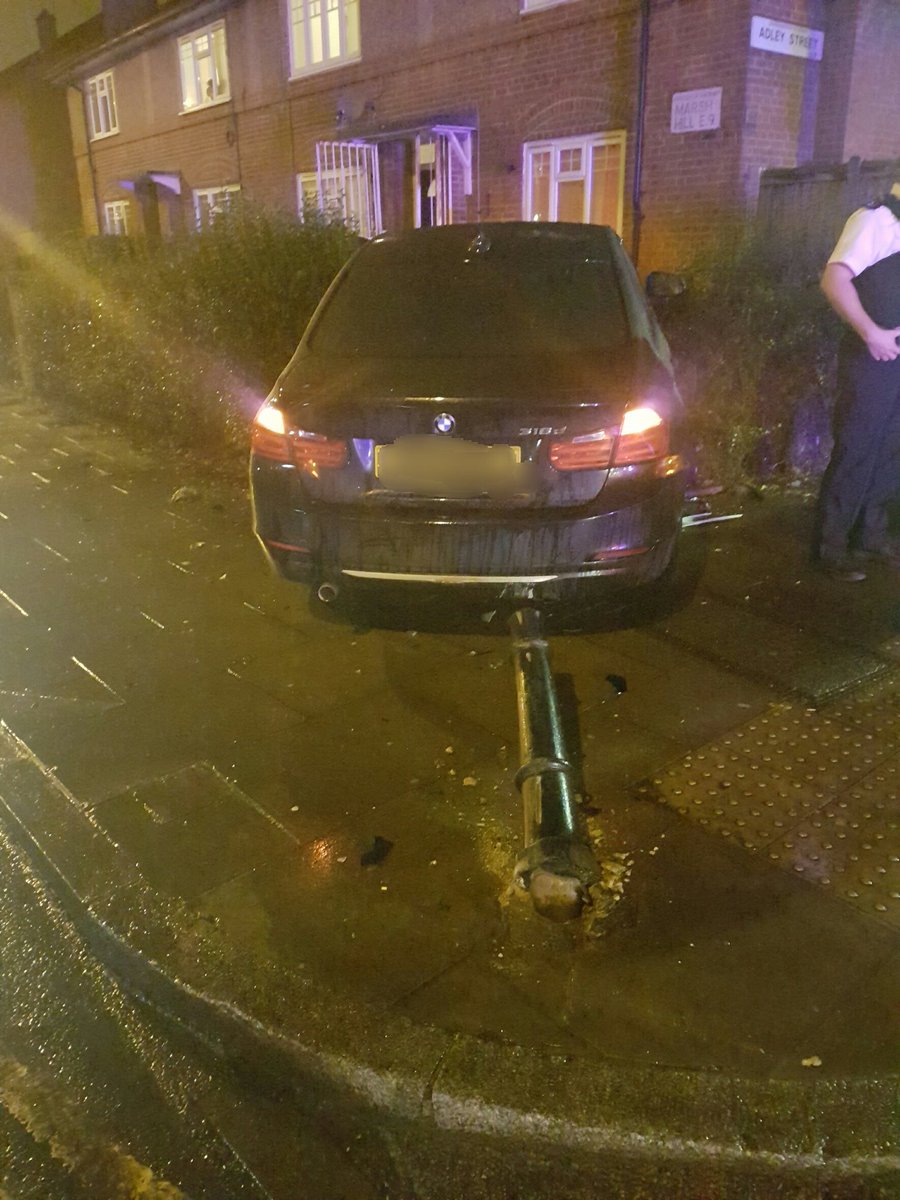 MPSHackney's tweet image. Called to reports of a car into a front garden in E9, responded alongside @LAS_JRU #GDMedic to find this... Fortunately no injuries #DTeam