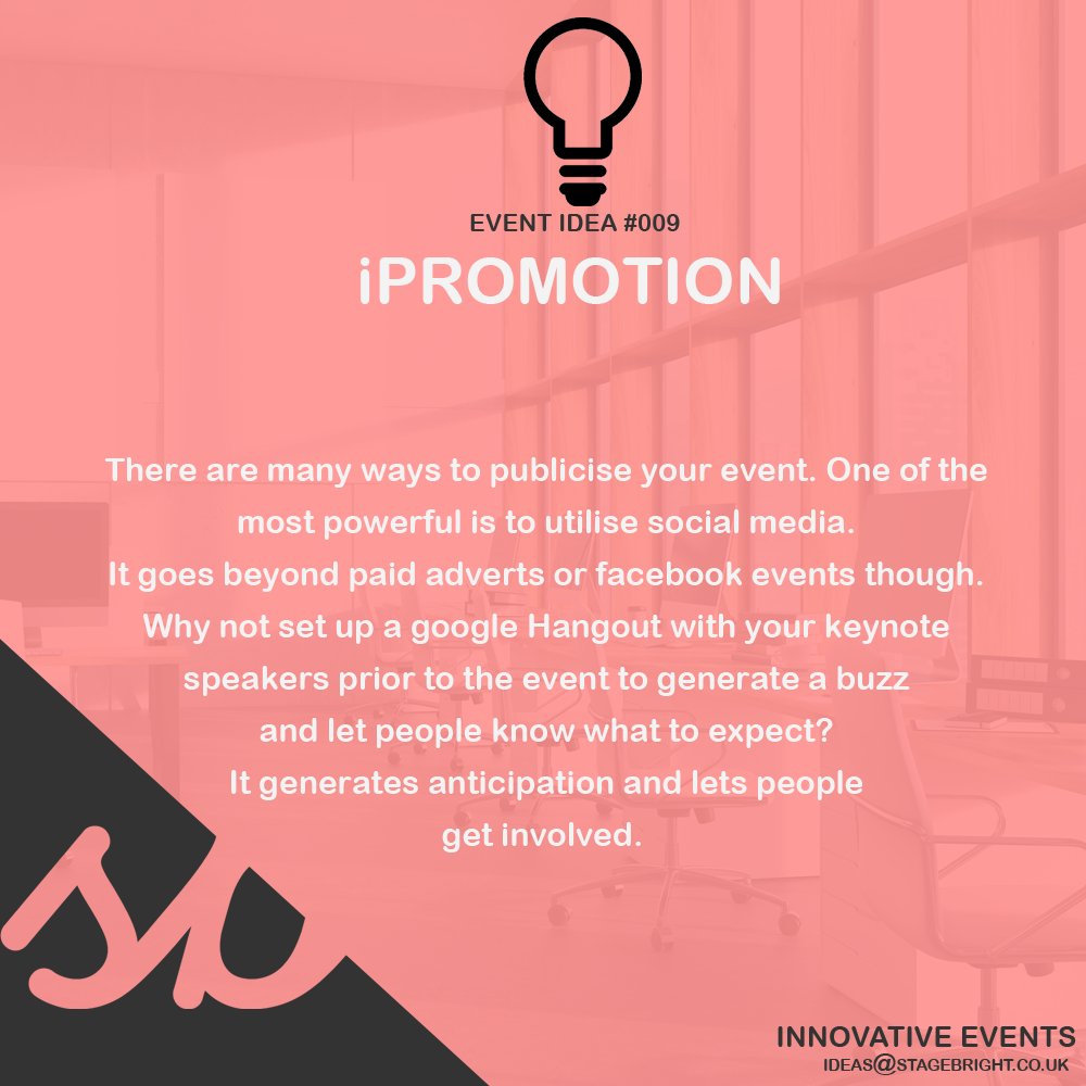 Event Idea #009 - #eventprofs #eventtech #eventplanning #conference #inspiration