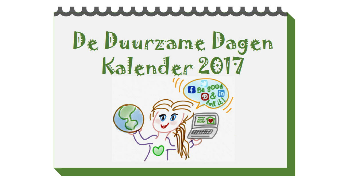 Start het nieuwe jaar goed en download nu gratis deze online kalender duurzamedagen.nl meer dan 100 duurzame evenementen en inhakers!