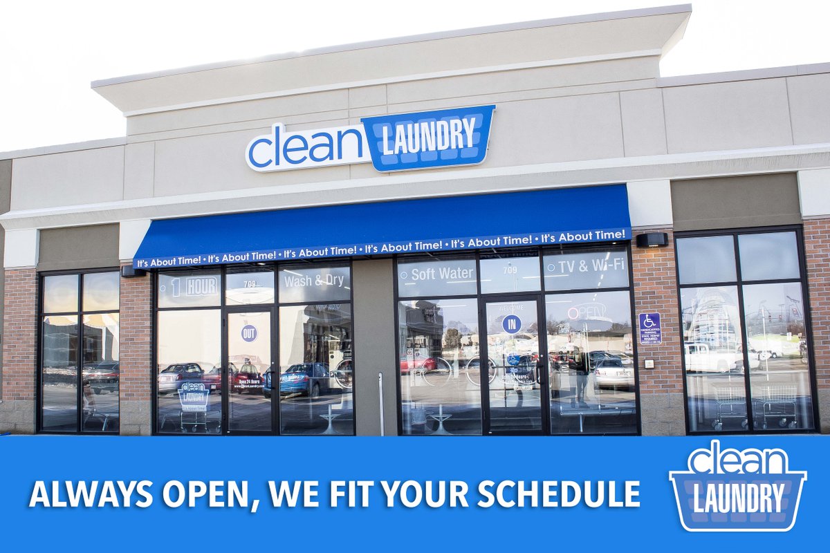 1CleanLaundry's tweet photo. We’re open 24/7 to serve YOU! Find us at Crossing Point Plaza and Progress Plaza. #ItsAboutTime #1CleanLaundry https://t.co/ZPOy0vn11y