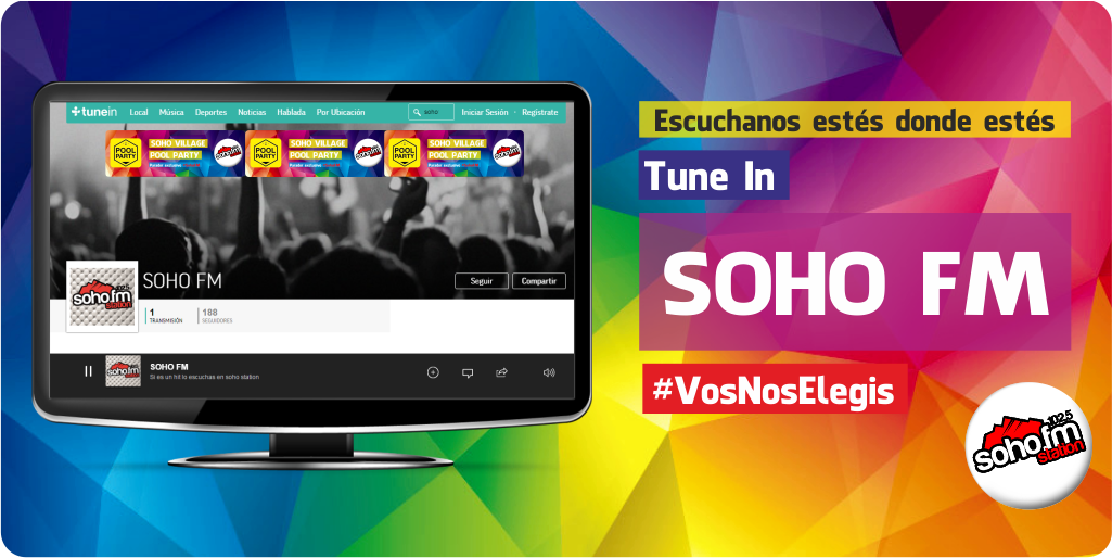FMSohoStation's tweet photo. Escuchá Soho FM estés donde estés, desde tu pc o iphone a traves de este link https://t.co/lMgazhUvWq https://t.co/36gf6WEliF