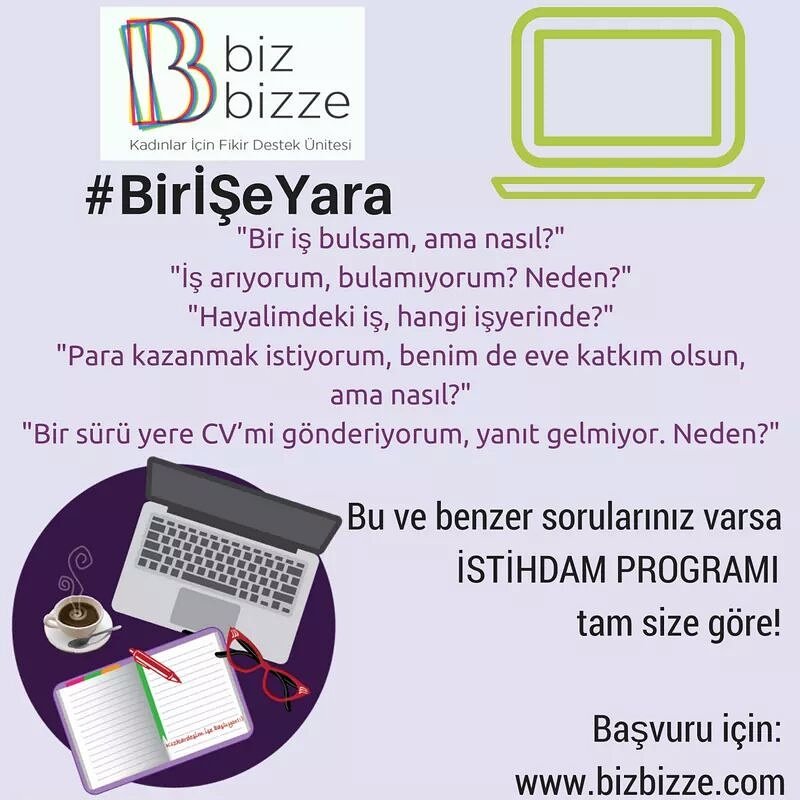 biz_bizze's tweet photo. Bizbizze ile Sen de #İstihdam Programı'na #Katıl, #BirİŞeYara 
#Hemen #Başvur: https://t.co/nPtedKJCkS https://t.co/QpWj2R1BiI