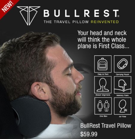 brookstone neck pillow bullrest