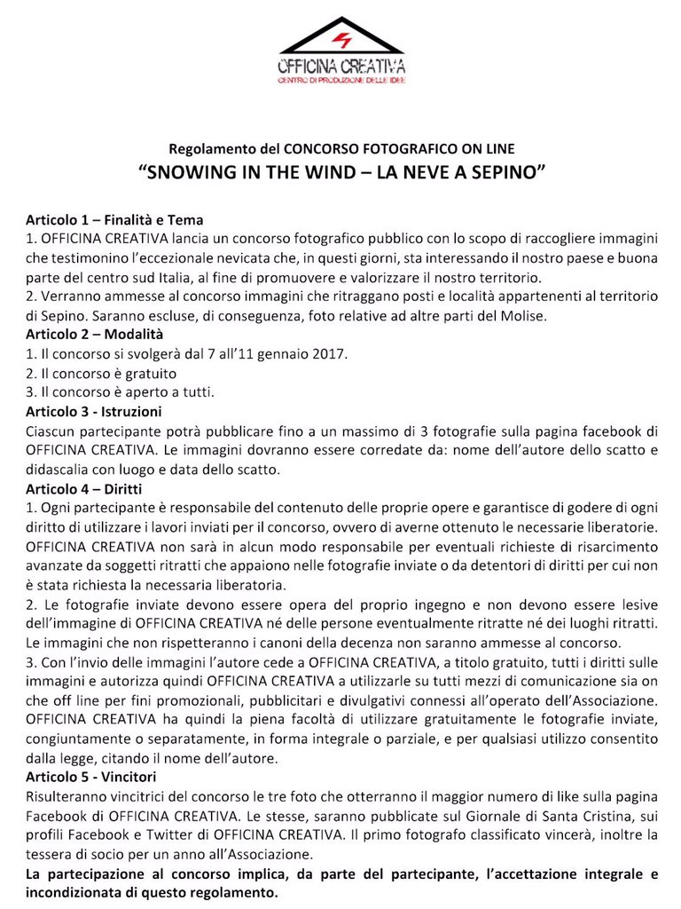 CreativaOff's tweet image. #contest #fotografico Snowing in the Wind - La neve a Sepino #molise