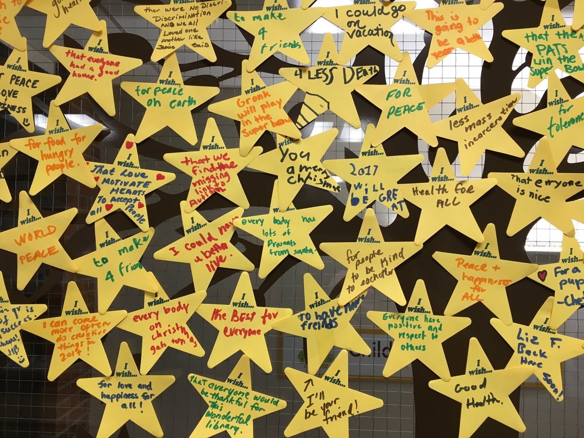 Look at all the sincere New Year's wishes of our wonderful <a href="/FramPub/">Framingham Library</a> patrons ⭐️ #2017 #Framingham