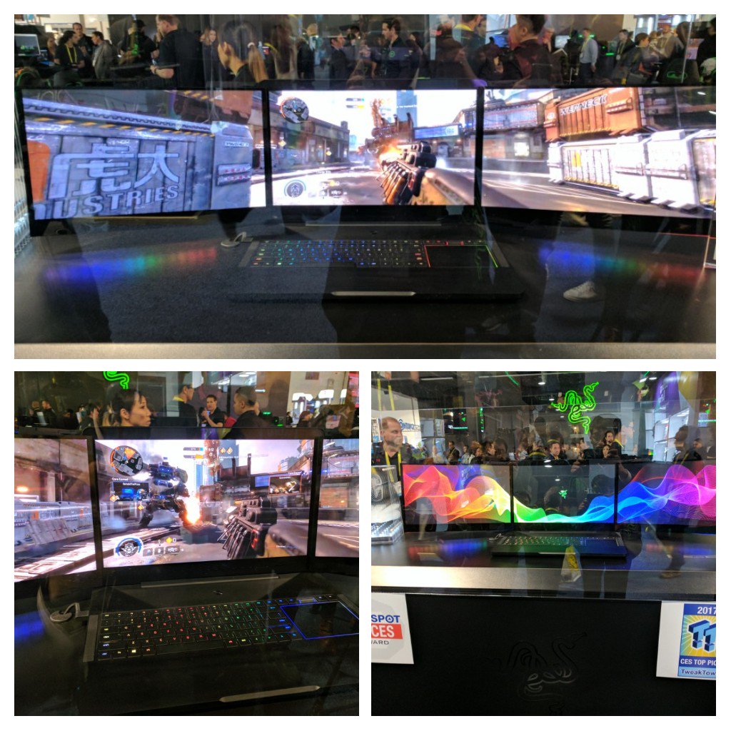 As1fRahman's tweet photo. Need more screen space on your laptop? Project Valerie at the #RazerCES booth #CES2017 https://t.co/s06ZTjY7Ux