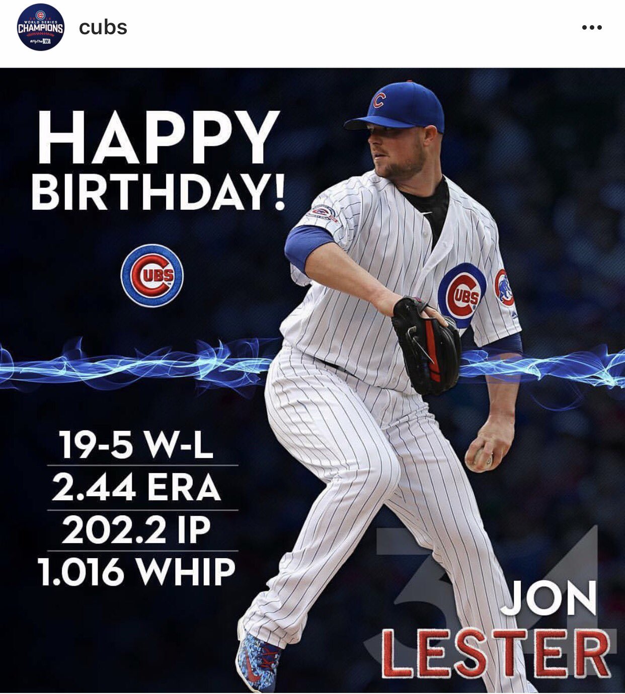 Happy Birthday Jon Lester! 