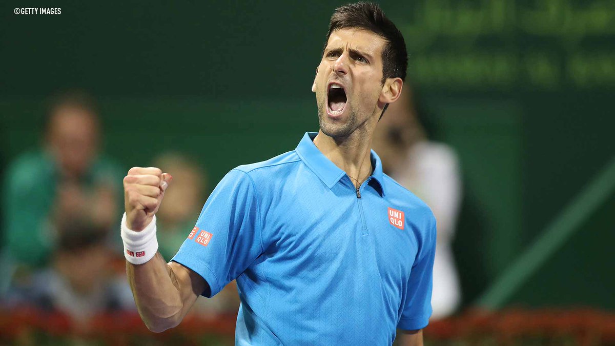 atptour's tweet photo. What a start to the season! No. 2 @DjokerNole d. No. 1 @andy_murray 63, 57, 64 in Doha to take 2017's 1st 🏆: https://t.co/wGgKj3lHce #ATP https://t.co/rYi5DINVoW