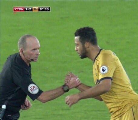 BlindMikeDean's tweet photo. My last 7 Spurs games: 

6 Wins 
1 draw 
0 losses 
5 penalties awarded for Spurs 
3 red cards given to opposition https://t.co/tuIcS3O3FU